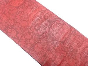 花鳥更紗模様織り出し　袋帯